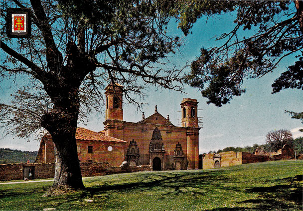 Una foto del monasterio alto de San Juan de la Peña en los años 60 del siglo&nbsp;pasado